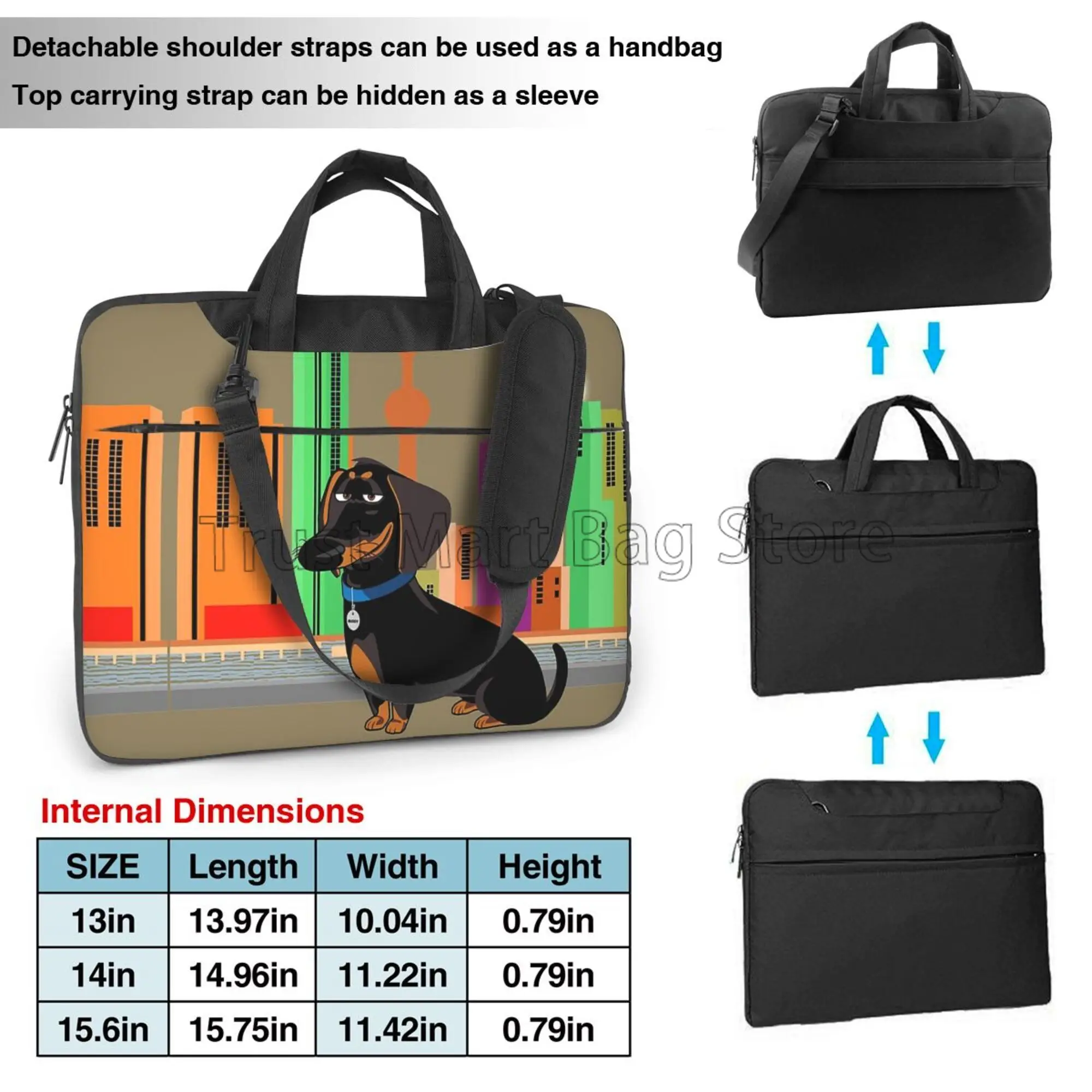 Cute Dachshund Print Laptop Ca - огляд і ціна Tablet And Accessories Bag